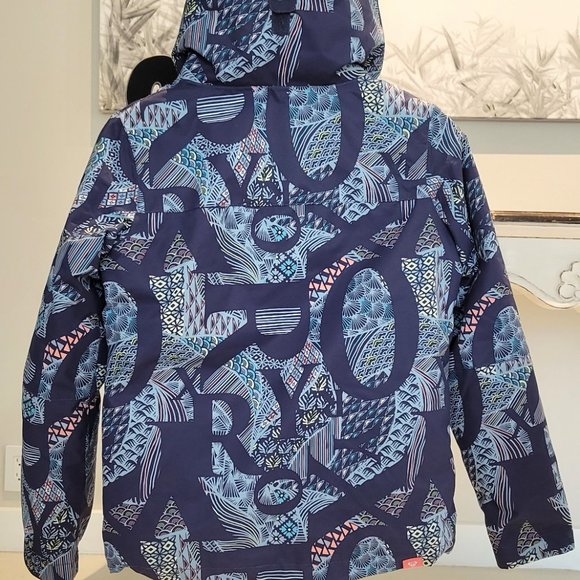 Roxy Jetty Snow Jacket - Youth Girls - Crown Blue Freespace - Picture 2 of 5